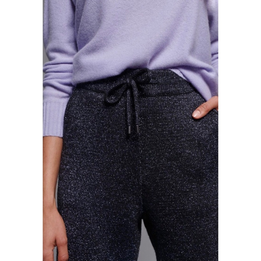 NWT ANTHROPOLOGIE TOULOUSE KNIT PANTS IN NAVY - Picture 5 of 7